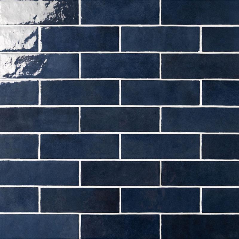 Wayfair Cloe 2.5 In. X 8 In. Handmade-Look Ceramic Wall Glossy Subway Tile