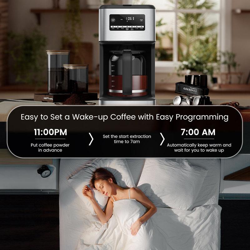 Wayfair Coffee Maker With 14-Cup Carafe Brewer&Timing Function HD57HG51GS