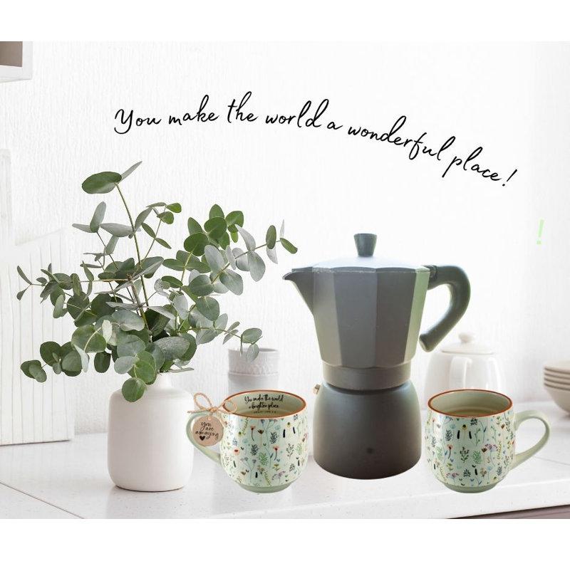 Wayfair Coffee Mug Make The World Vintage Floral Philippians 1:3