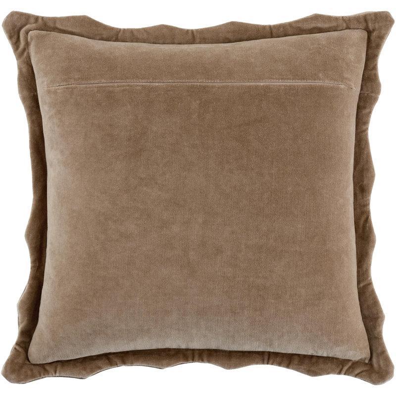 Wayfair Collier Scalloped Edges Cotton Throw Pillow