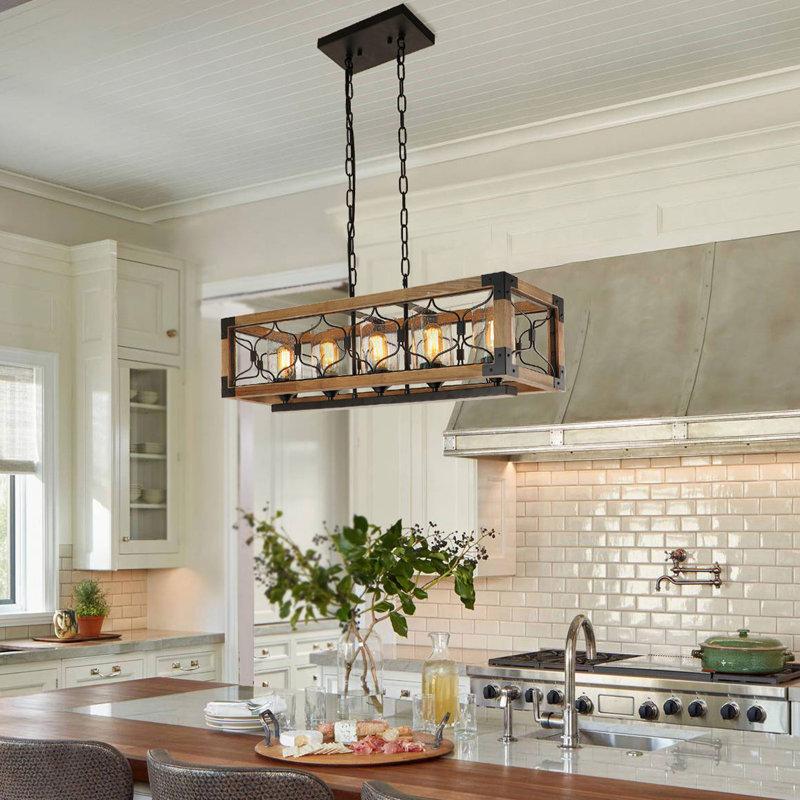 Wayfair Colynn 5 - Light Brown Kitchen Island Pendant