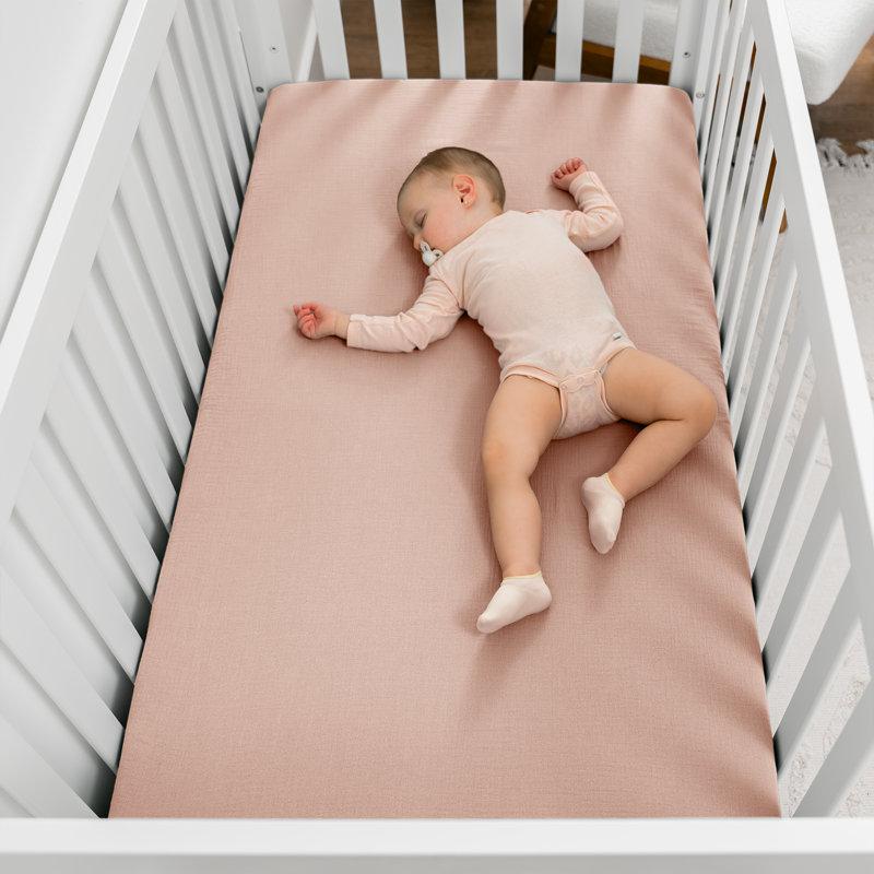 Wayfair Comfy Cubs 100% Muslin Cotton Fitted Crib Sheet - Soft Standard & Breathable Crib Sheets - Snug Fit Secure Elastic For Boys & Girls