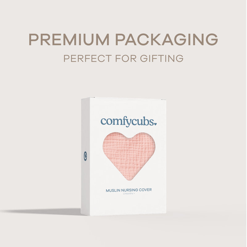 Wayfair Comfy Cubs Muslin Nursing Cover - 100% Muslin Breastfeeding Cover With Adjustable Neck Strap