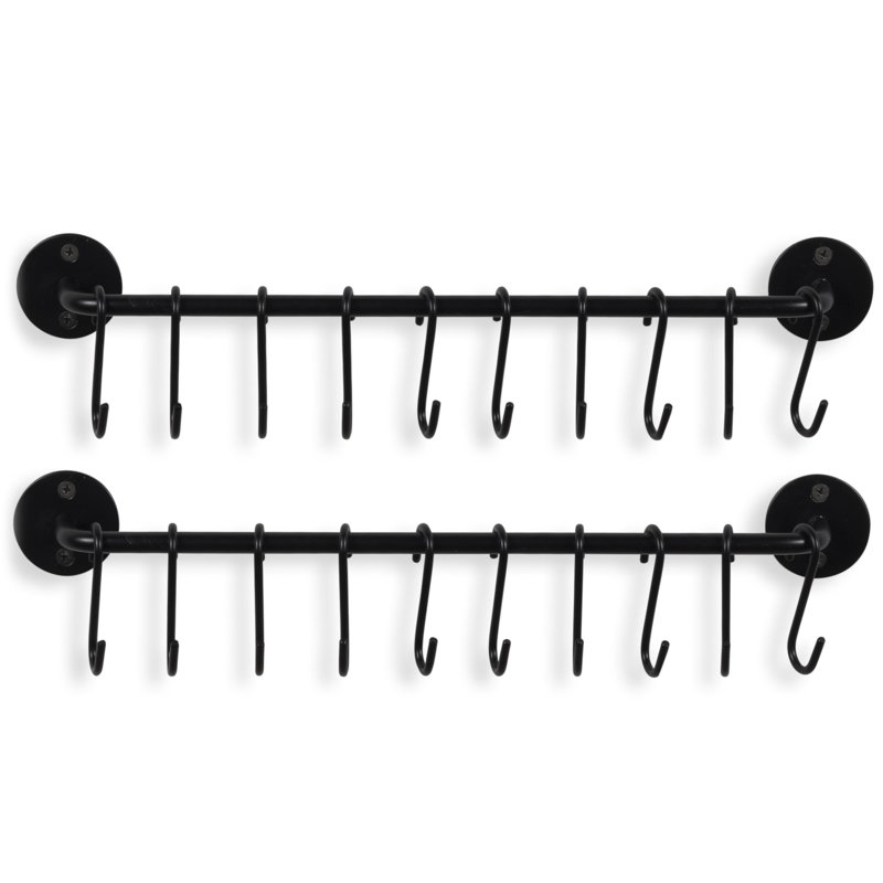 Wayfair Cucina Steel Straight Wall Mounted Pot Rack (Set of 2)