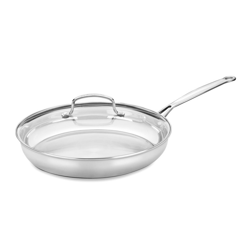 Wayfair Cuisinart Chef's Classic 12" Stainless Steel (18/10) 2 Piece Skillet with Glass Cover
