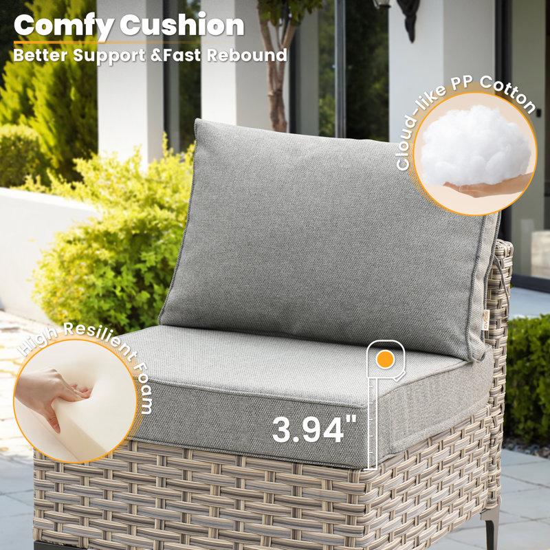 Wayfair Daltry 11-Piece Rattan Outdoor Patio Furniture Set With Propane Fire Pit & Solar-Powered Lighting – Luxury Modern Patio & Outdoor Furniture For Entertaining