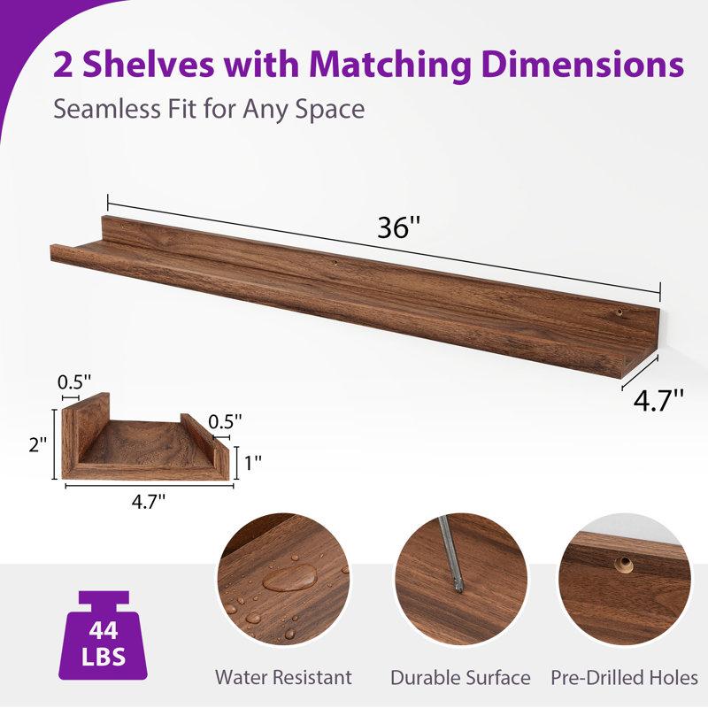 Wayfair Darlicia 2 Piece Picture Ledge Wall Mounted Shelf