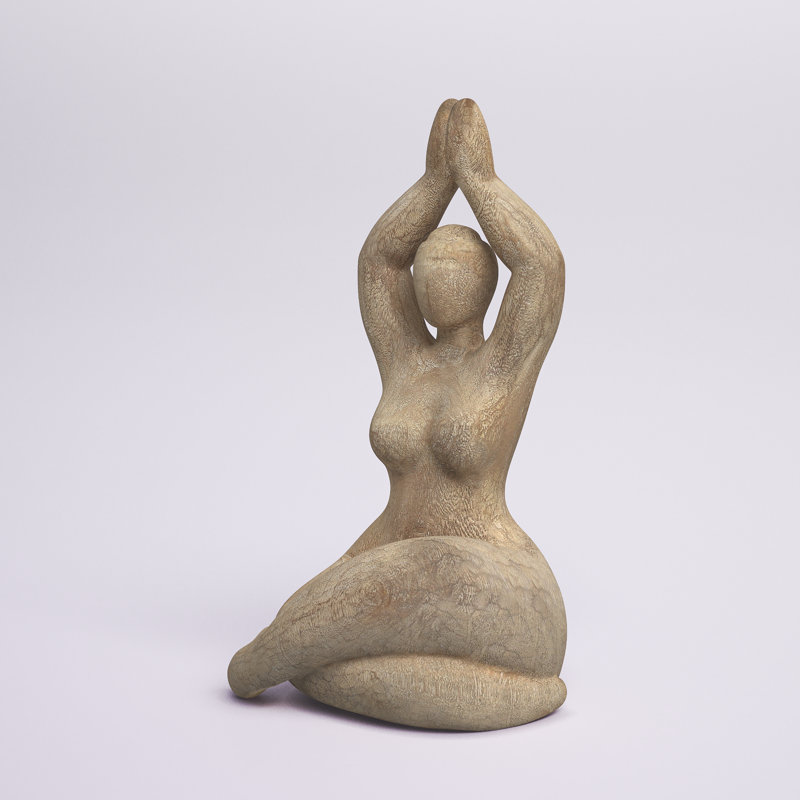 Wayfair Decorative Namaste Figurine In Lotus Position Yoga Meditation Sculpture Resin