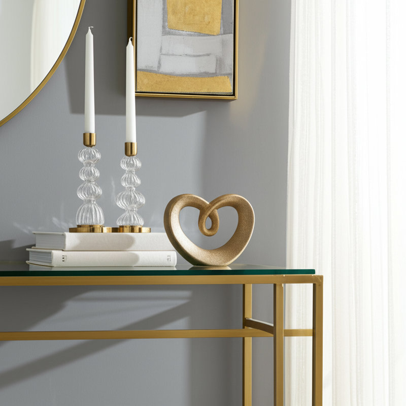 Wayfair Decorative Objects For Home Decor – Abstract Heart Sculpture For Kitchen Decor Or Table Display – Modern Decorations And Statues For Living Room Shelf Styling Or Entryway Accent – 8"