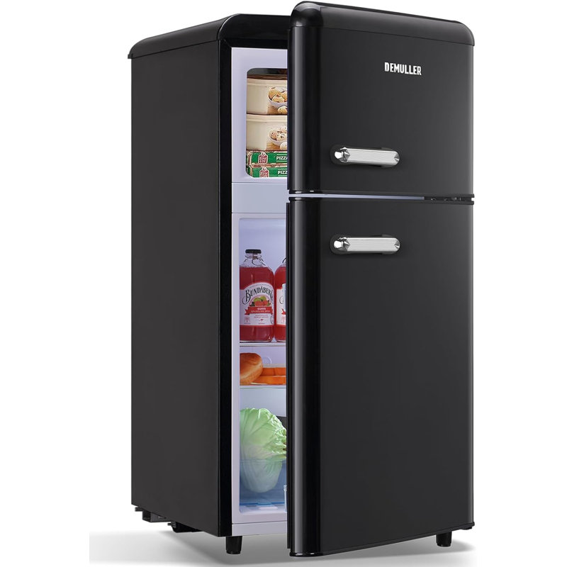 Wayfair DEMULLER 3.5 Cubic Feet Mini Fridge With Freezer
