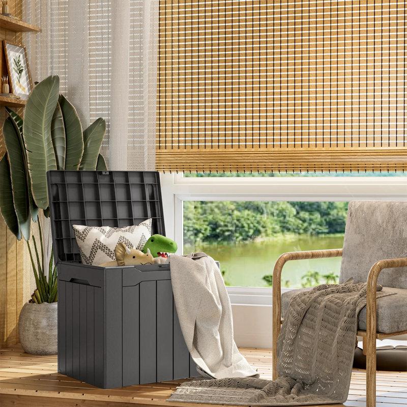 Wayfair Devoko 32 Gallon Water Resistant Lockable Deck Box With Seat