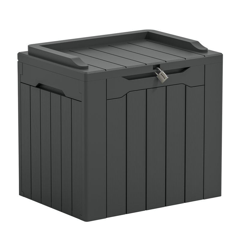Wayfair Devoko 32 Gallon Water Resistant Lockable Deck Box With Seat
