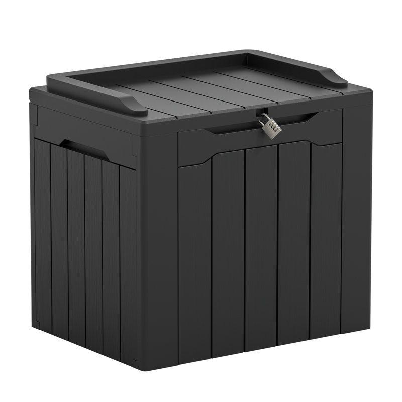 Wayfair Devoko 32 Gallon Water Resistant Lockable Deck Box With Seat