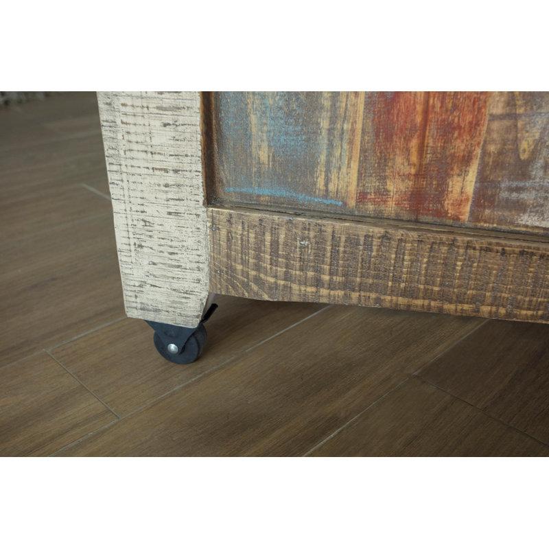 Wayfair Dodge Kitchen Island W/3 Drawer 2 Sliding Doors 2 Mesh Doors On Each Side & Casters