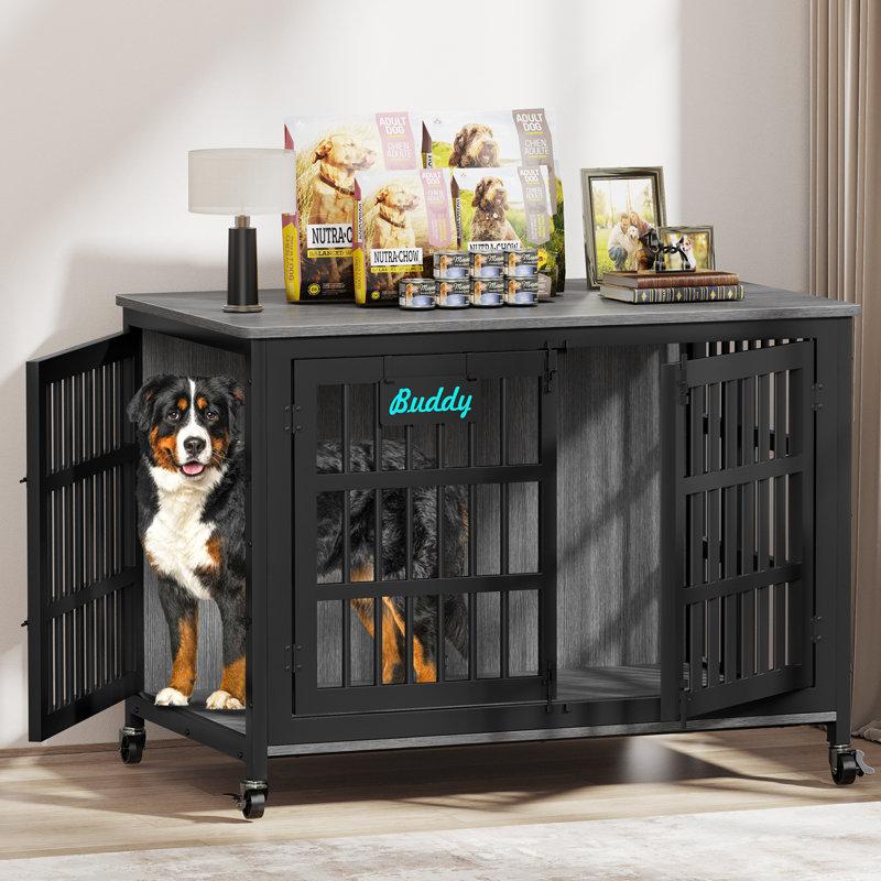 Wayfair Dog Crate Furniture With Front And Side Doors Heavy Duty Dog Kennel Indoor For Small Medium Large Dog