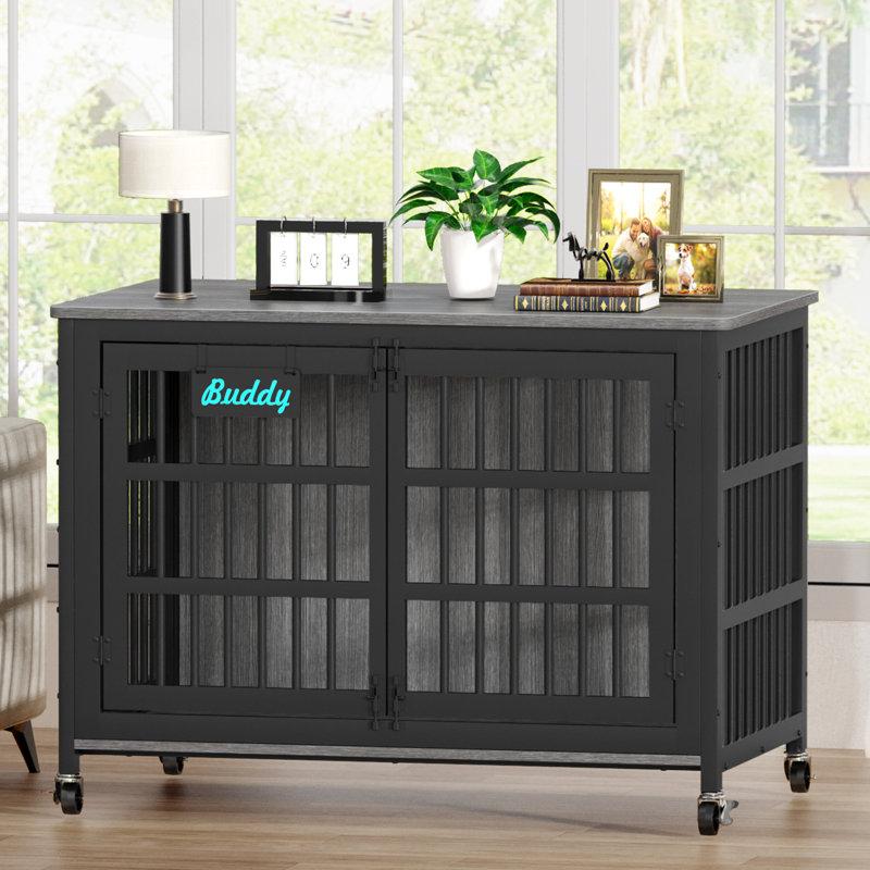 Wayfair Dog Crate Furniture With Front And Side Doors Heavy Duty Dog Kennel Indoor For Small Medium Large Dog