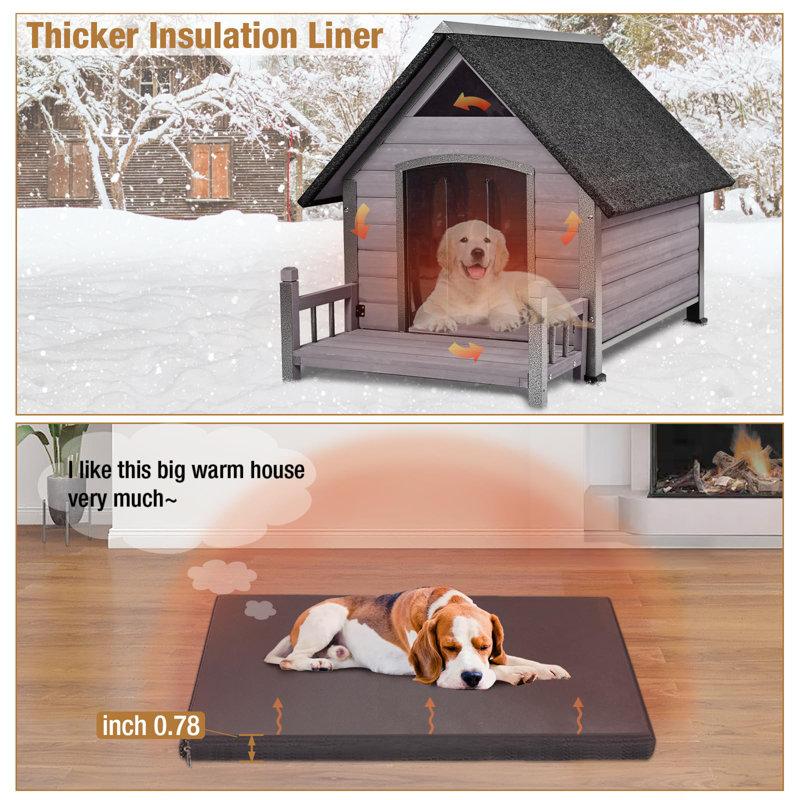 Wayfair Dog House Outdoor With Insulated Liner Winter Dog Kennel For Small Mediun Dogs With Anti-biting Metal Iron Frame Heated Dog House 100%