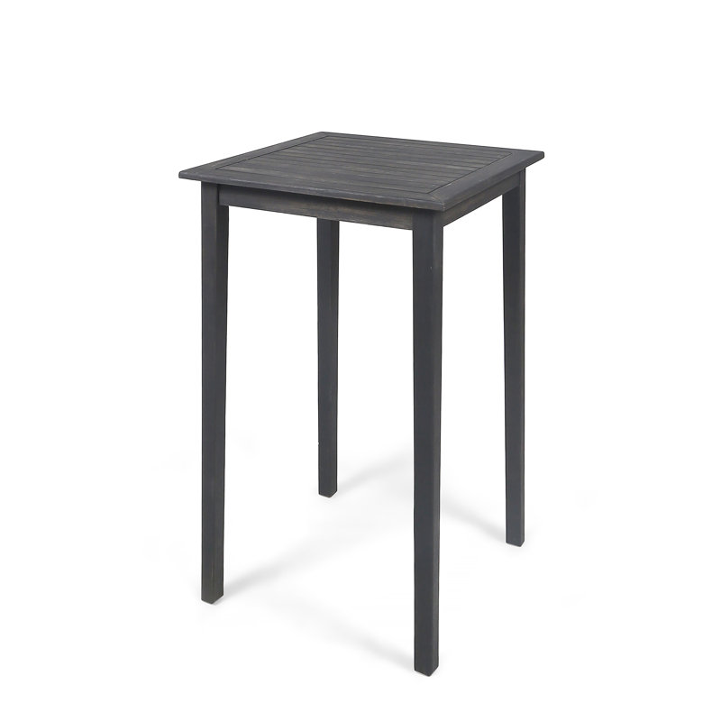 Wayfair Dominique Outdoor Minimalist Solid Wood Bar Table