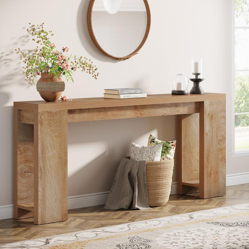 Wayfair Dyron Extra Long Farmhouse Console Table For Entryway