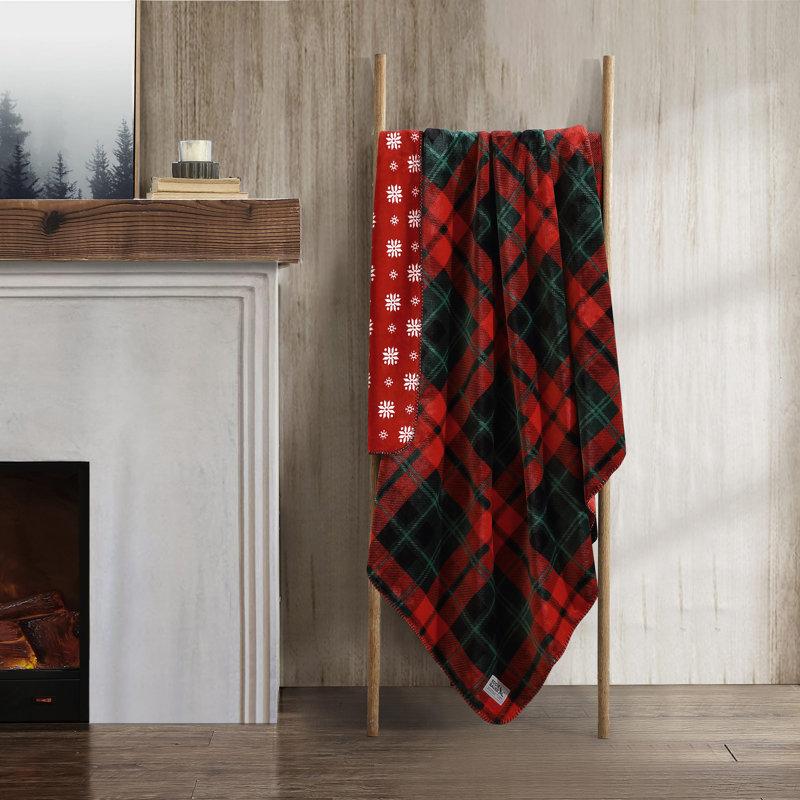 Wayfair Eddie Bauer Trailhead Plaid Red Ultra Soft Plush Throw Blanket