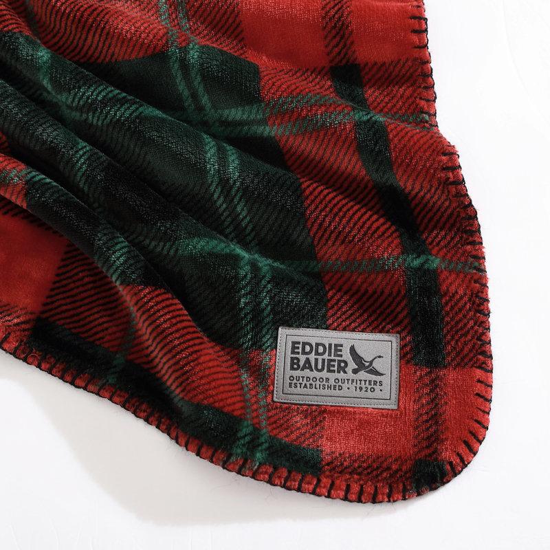 Wayfair Eddie Bauer Trailhead Plaid Red Ultra Soft Plush Throw Blanket
