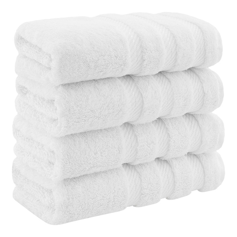 Wayfair Edison Collection 100% Cotton 4 Piece Turkish Hand Towel Set (Set of 4)