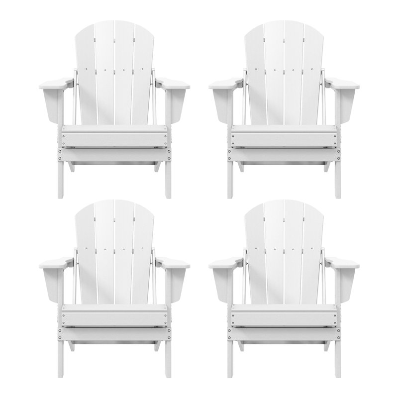 Wayfair Elland HDPE Folding Adirondack Chair (Set Of 4)