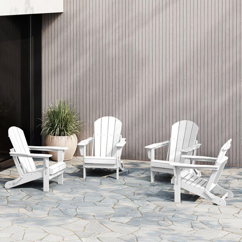 Wayfair Elland HDPE Folding Adirondack Chair (Set of 4)