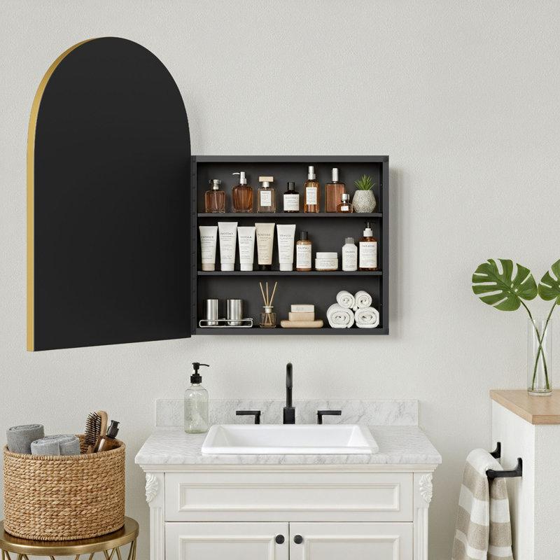 Wayfair Elmira 24''W 36'' H Recessed & Surface Medicine Cabinet Mirror
