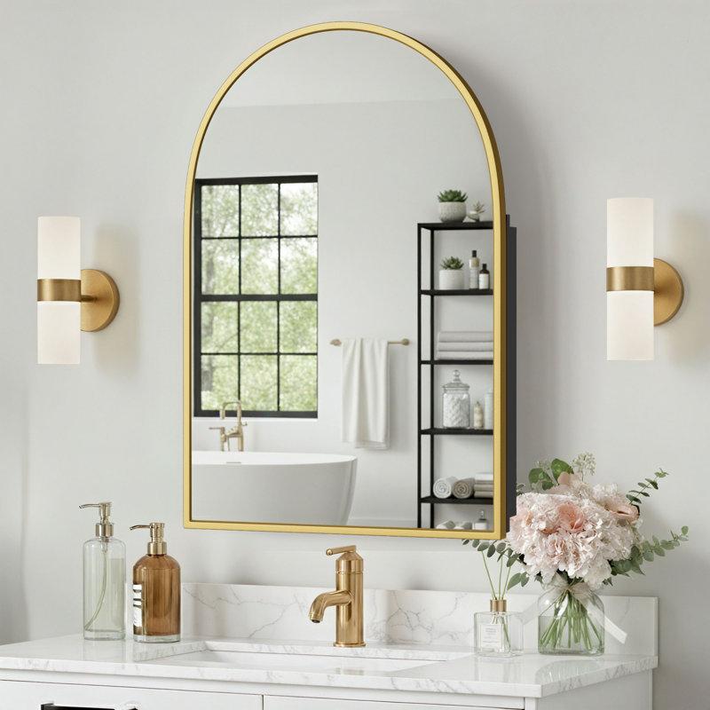 Wayfair Elmira 24''W 36'' H Recessed & Surface Medicine Cabinet Mirror