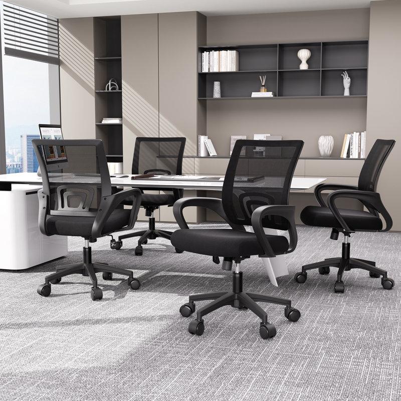 Wayfair Ergonomic Swivel Home Office Chair Adjustable Lumbar Support Height And Tilt Function Comfortable Design For All-Day Productivity