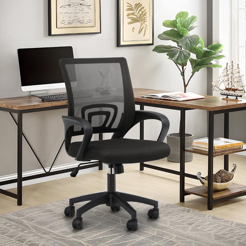Wayfair Ergonomic Swivel Home Office Chair Adjustable Lumbar Support Height and Tilt Function Comfortable Design for All-Day Productivity