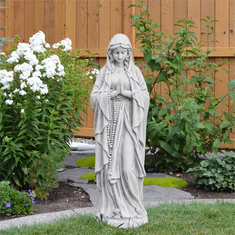 Wayfair Eskil Virgin Mary Praying Statue Outdoor Garden Religious Decorations Statue