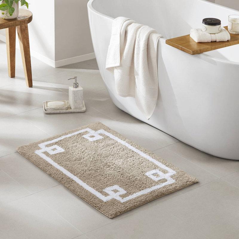 Wayfair Evan 100% Cotton Tufted Bath Rug With Non-Slip Backing