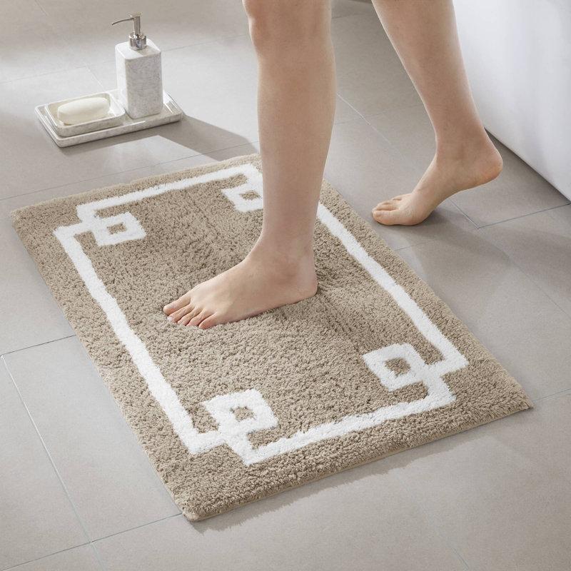 Wayfair Evan 100% Cotton Tufted Bath Rug With Non-Slip Backing