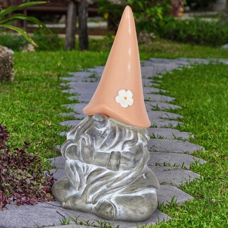 Wayfair Exhart Good Time Solar Gnamaste Meditating Gnome Statue 11 Inch