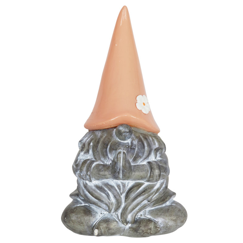 Wayfair Exhart Good Time Solar Gnamaste Meditating Gnome Statue 11 Inch