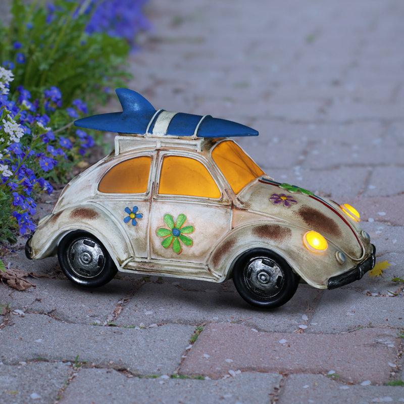 Wayfair Exhart Solar Retro Bug Garden Statue 7 Inch