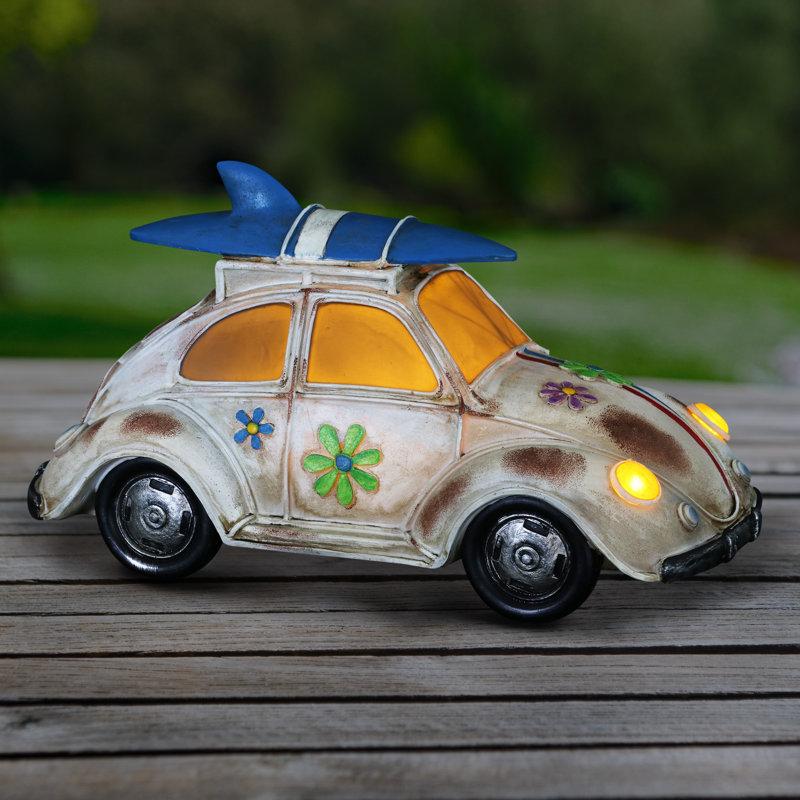 Wayfair Exhart Solar Retro Bug Garden Statue 7 Inch