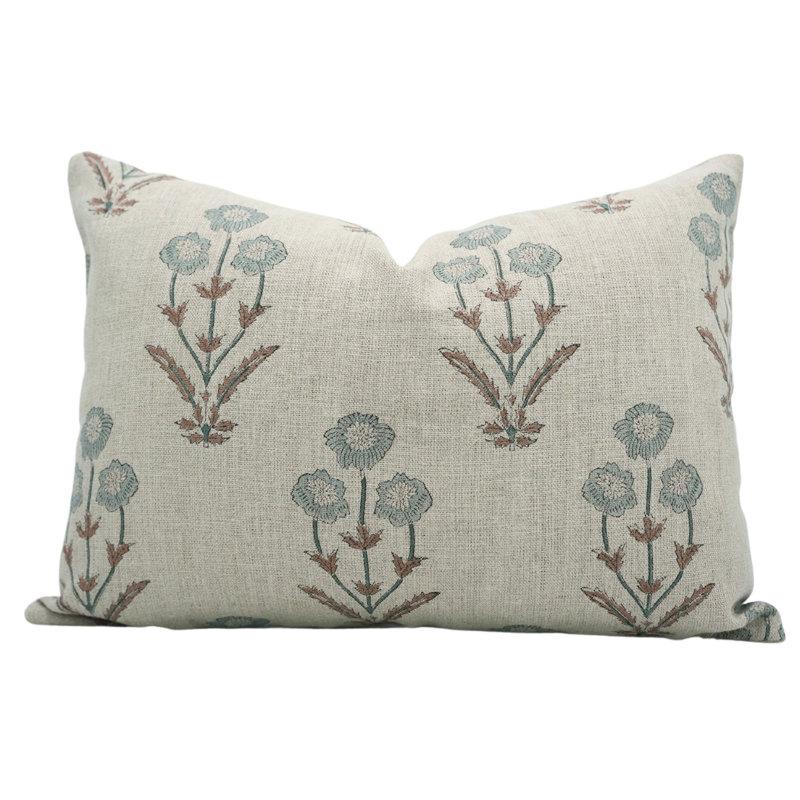 Wayfair Fabdivine Sustainable Handmade Linen Pillow Cover Elegant Block Print Home Accent - Amitabh