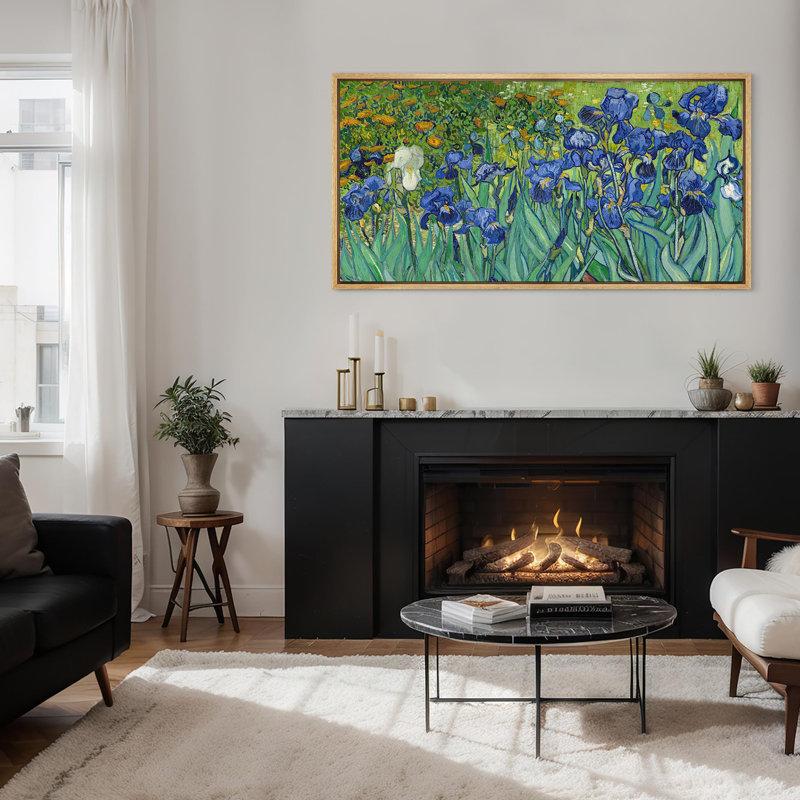 Wayfair Famous Artwork " Vincent Van Gogh's Irises Antique Retro Fine Art Colorful Bedroom Extra Large Wall Decor "