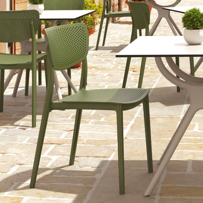 Wayfair Farrah Outdoor Stacking Dining Side Chair (Set Of 2)