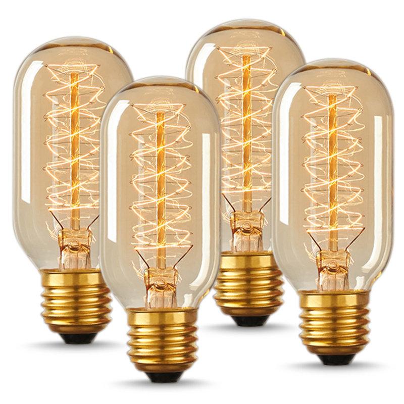 Wayfair Festive Atmosphere 40 Watt T45 E26 Dimmable Light Bulb Vintage Edison Bulbs 2700K (12 Pack) (Set of 12) WAF-WS001RW40E26-12