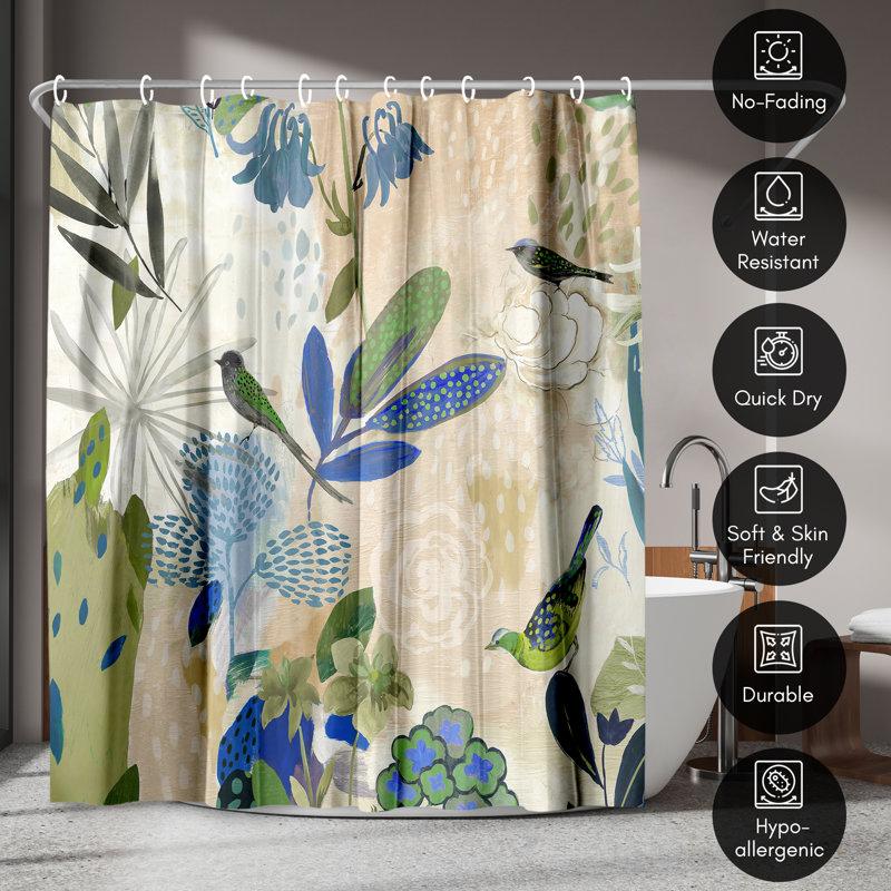 Wayfair Floral Shower Curtain Where The Passion Flower Grows By PI Creative Art