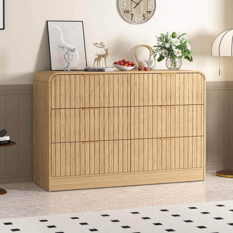 Wayfair Fluted Rounded Corner 6-drawer Dresser Organizer