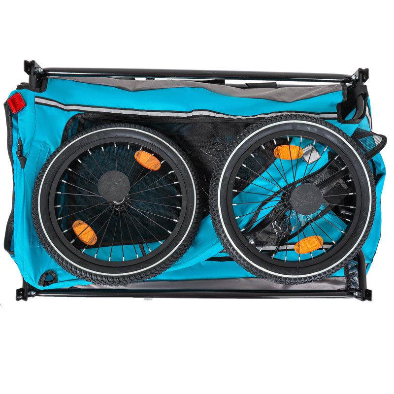 Wayfair Foldable Bike Trailer For Small And Medium Pets – Durable Steel Frame Quick-Release Wheels Non-Slip Floor