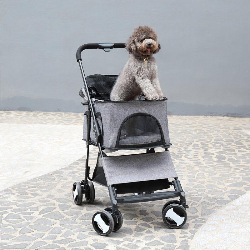 Wayfair Foldable Pet Stroller With Detachable Carrier