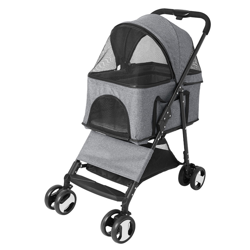 Wayfair Foldable Pet Stroller With Detachable Carrier