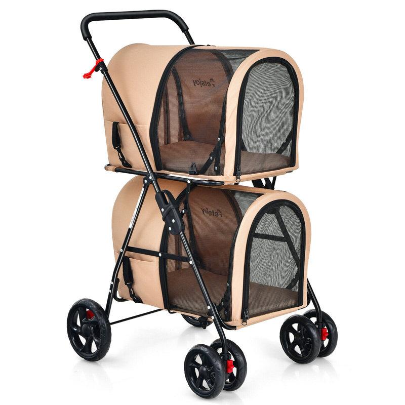 Wayfair Foldable Pet Stroller With Detachable Carrier