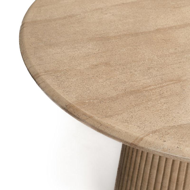 Wayfair Foundry Select Faux Travertine Bistro Table Tithi Concrete Patio Table For Indoor And Outdoor Use